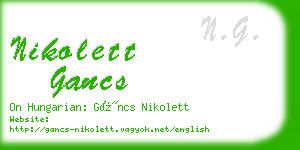 nikolett gancs business card